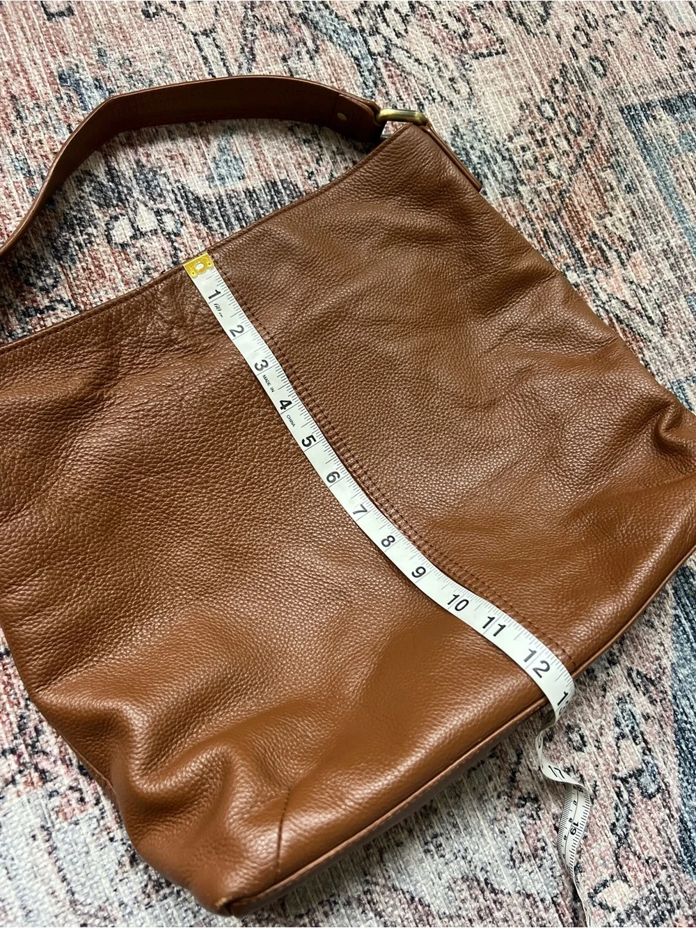 KOOBA Pebbled Leather Hobo Bag Luggage Brown Genuine Leather Purse